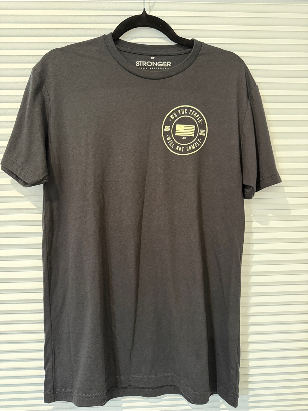 Black Short Sleeve Tee with Chest Seal